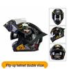 Strictly Revealing Unisex Full Face Electric Motorcycle Helmet - Lightweight, High Appearance, Cold Protection, Warm, Double Visor Safety Helmet
