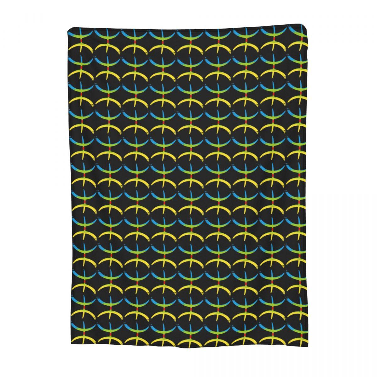 

Berber Flag With YAZ Amazigh Symbol Blankets Soft Warm Flannel Throw Blanket Cover for Bed Living room Picnic Travel Home Sofa 80x120cm