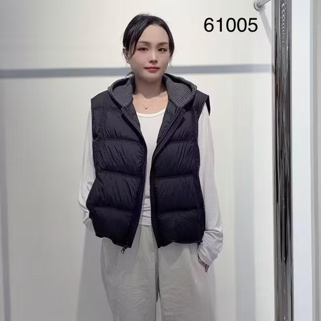 Autumn and winter new women's knitted hooded down jacket vest jacket casual versatile loose stacking vest