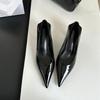 Chengdu style retro single shoes women's versatile thin heels high heels wear versatile professional style solid color light board women's shoes paten