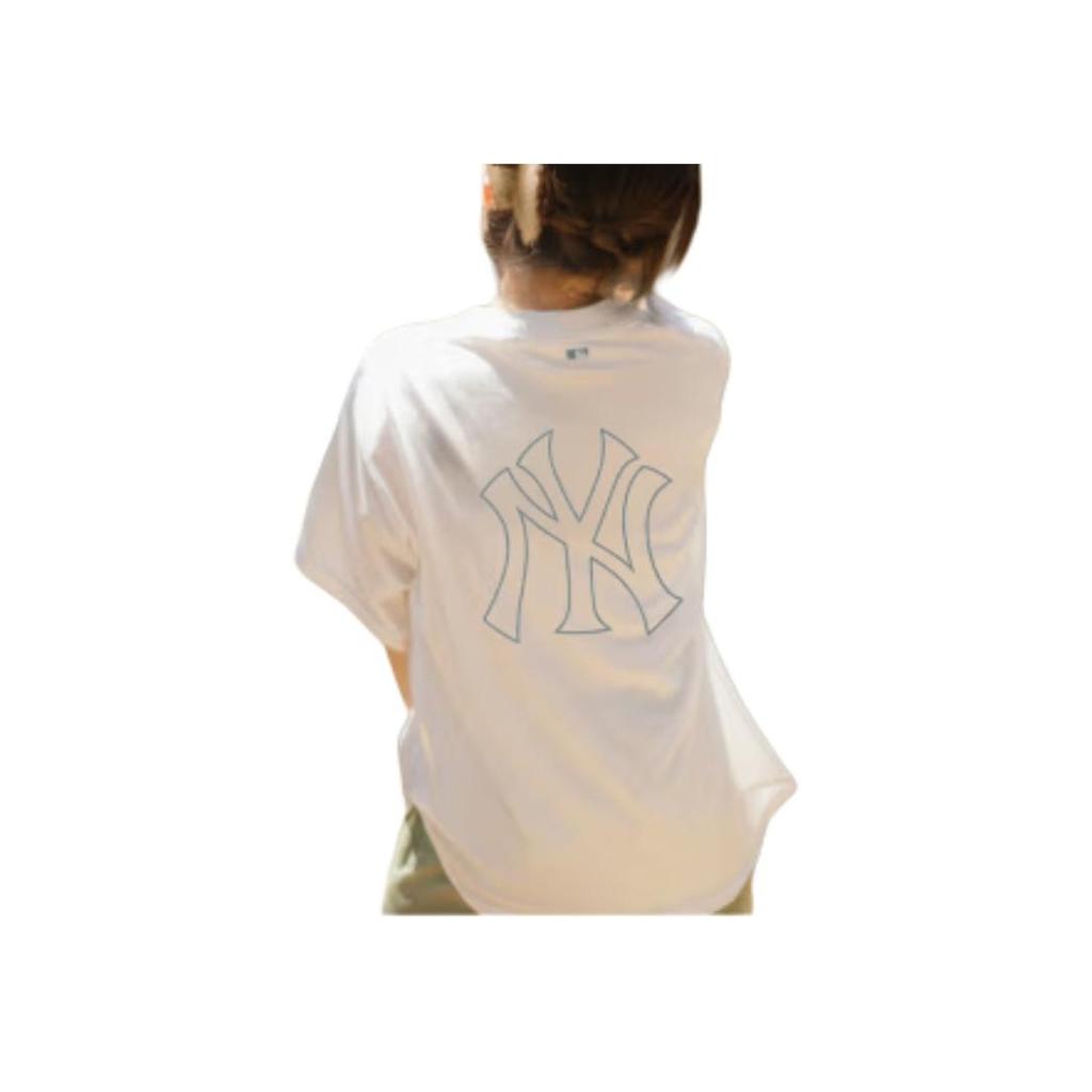 MLB New York Yankees Large Logo Comfortable Soft Pullover Short Sleeve T-Shirt Unisex T-Shirts Off-White 3ASWB2243-50WHS