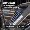 Bicicletta Elettrica Burchad Rx20 Motore di Picco 750W Ruote Grasse 26" Bicicletta Elettrica per Adulti Fuoristrada 48V 20Ah Freni a Doppio Disco 7 Velocità Display LCD