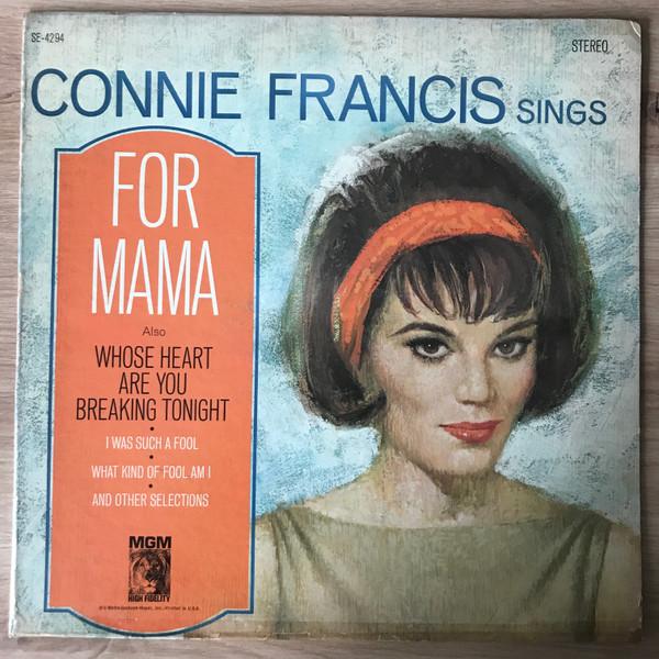 

LP Record CONNIE FRANCIS - Sings For Mama SE4294 MGM Records 1965 US Pop Used