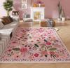 Vintage Boho Blommigt Matta Retro Botanisk Vardagsrumsmatta Halkfri Tvättbar Stor Golvmatta för Sovrum Entré Heminredning