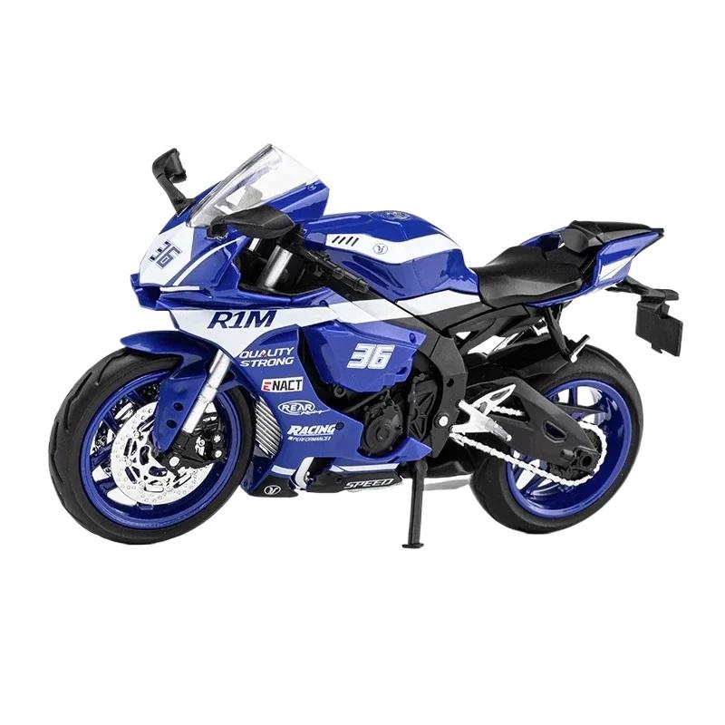

1/12 Модель мотоцикла Yamaha YZF-R1M из сплава, литые транспортные средства, внедорожный мотоцикл, детские игрушки, подарок, модель мотоцикла из сплава