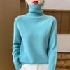 Women's Pure Wool High-Neck Sweater: Solid Color, Loose Fit, Thickened Base Layer, Autumn/Winter Collection