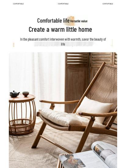 Outdoor Balcony Rattan Folding Table and Chairs Set - Woven Recliner for Garden or Patio