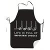 1pc Funny English Slogan Printed Neck Apron, Adjustable Tie-Up Bib for Home Cooking And Baking, Golf Enthusiast Daily Wear Item, Ball Friend Theme Hol