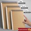 Top-Bound 8K Thick 160g A4 Blank Sketchbook, Coil Binding, 16K Art Drawing & Painting Book.