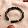 New High-quality Natural Red Tiger's Eye Leather Bracelet, Magnetic Buckle Men's Bracelet