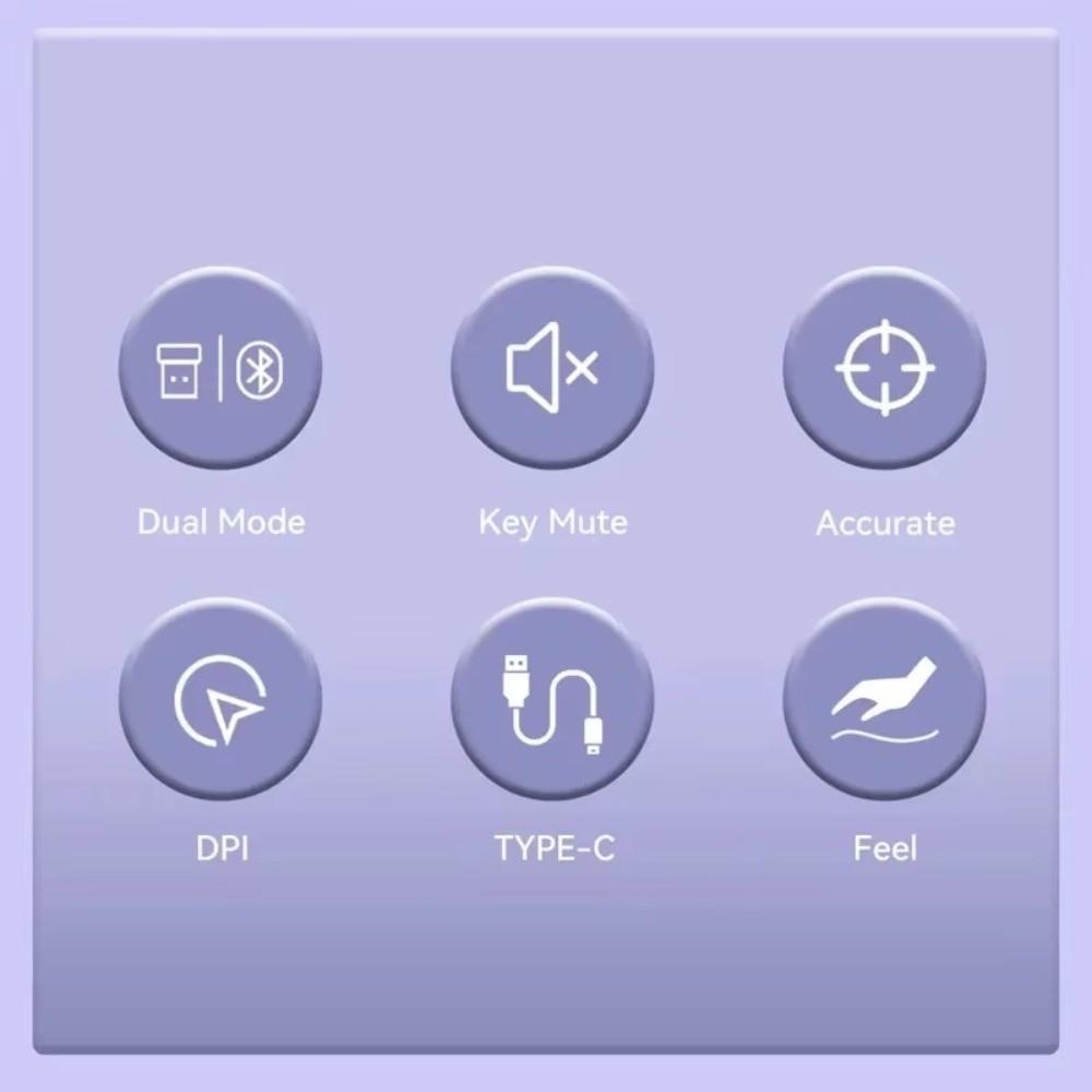 Rechargeable Wireless Mouse 2.4G Bluetooth Silent Mouse Dual Mode Mouse Desktop Laptop Tablet