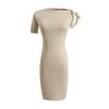 Pure Desire Asymmetrical Off-Shoulder Dress: 2024 Summer Sexy Slim-Fit Hip-Hugging Skirt for Women