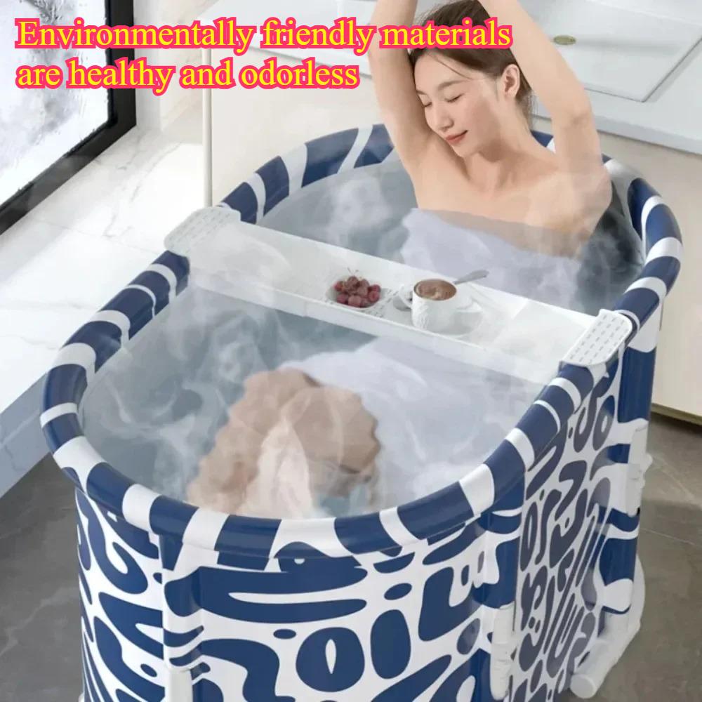 Folding Household Bath Tub Adult Bath Tub Baby Play Pool Reclining Bath Convenient Widening Lengthening The Anti Mold Bath Tub