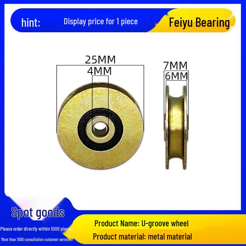 V-Shape Bearing Pulley, Steel Wire Rope Roller, Crane Hardware, U-Shape Groove Wheel.