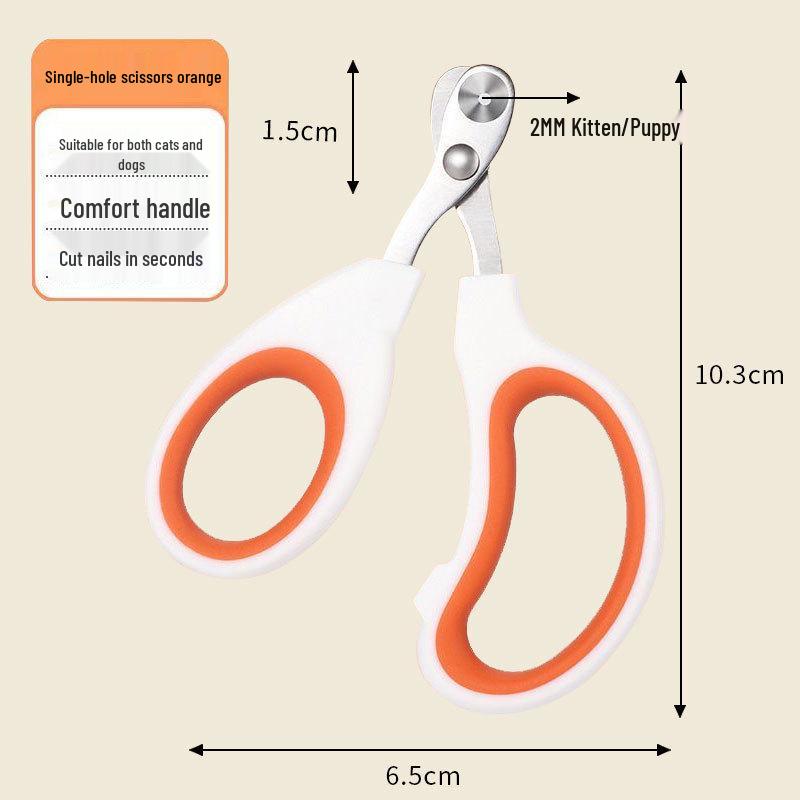 Anti-Bleeding Cat Nail Clipper for Newbies - Round Hole Design To Prevent Scratches