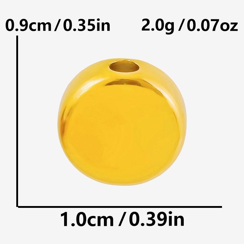 6/12pcs Big/Small Hole Star Heart Pea Real Gold Plated PVD No Fade Stainless Steel Beads For Jewelry Making Supplies Spacer Bead