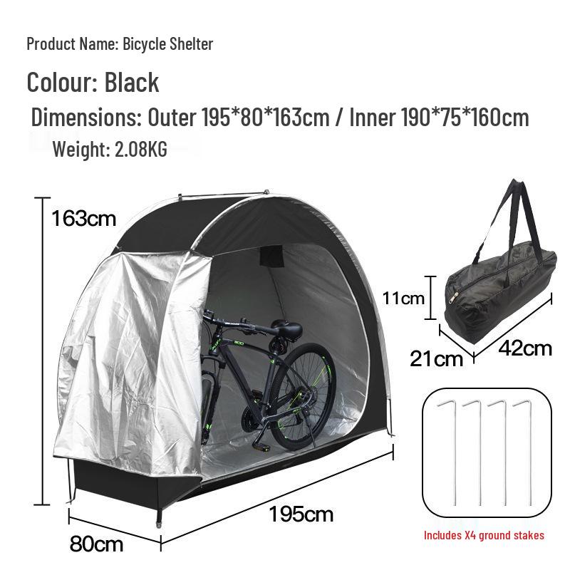 Mountain Bike Shed: 210D Storage Tent & Convenient Cover