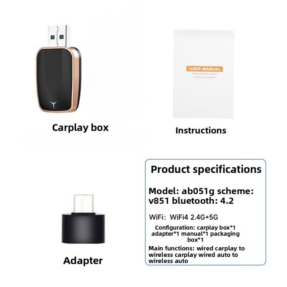 Bezprzewodowy moduł CarPlay Box Konwertuj przewodowy na bezprzewodowy Inteligentny Moduł Samochodowy Android Auto dla Płynnej Łączności