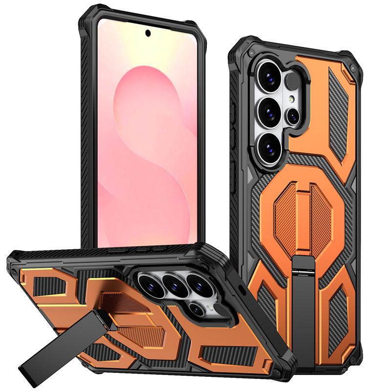 The new mobile phone case is suitable for Samsung S26Ultra anti-drop S25 magnetic belt bracket A57 armor protective case.