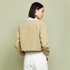 Tatu Women's Color Block Patchwork Cropped Jacket