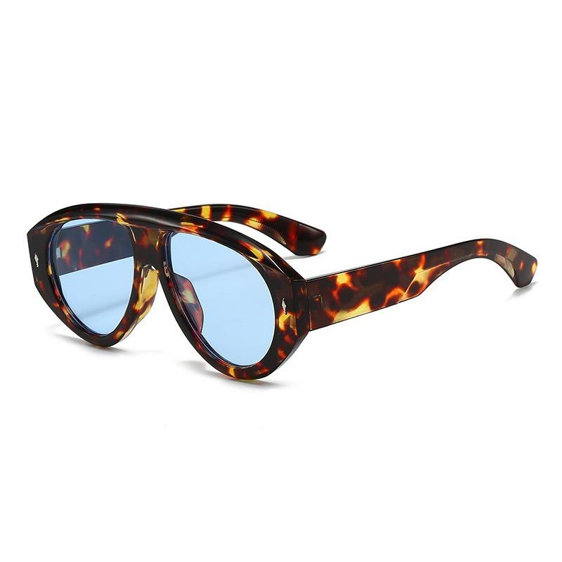 

JYL TS Double Bridge Sunglasses UV Protection Street Shot Unisex 3991 A-3626 перлина аква кольору