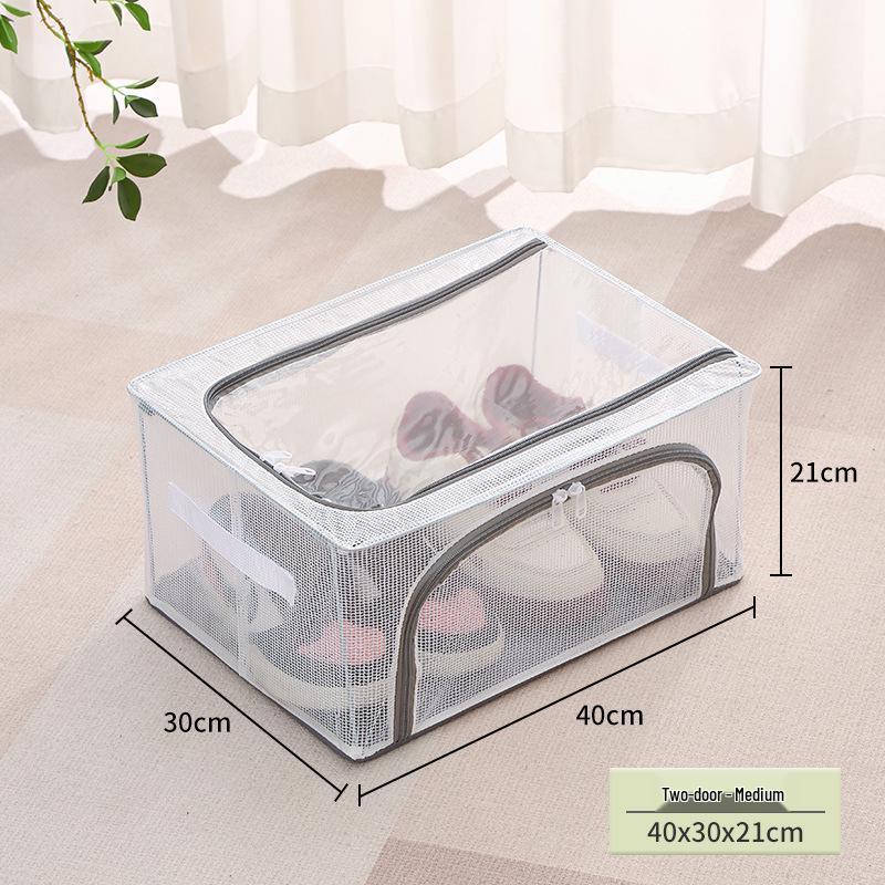 Caja de Almacenamiento de Ropa Plegable con Ventana Única, Gran Capacidad, a Prueba de Polvo y Humedad