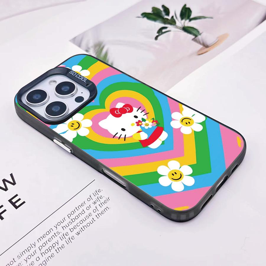Sanrio Hello Kitty Cute Black Phone Case for Apple 16