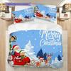 1PC Christmas theme pattern Bedding Quilt Set Quilt Cover Pillowcase Home Decoration Birthday Gift (1 * duvet cover + 2 * pillowcase, without core)