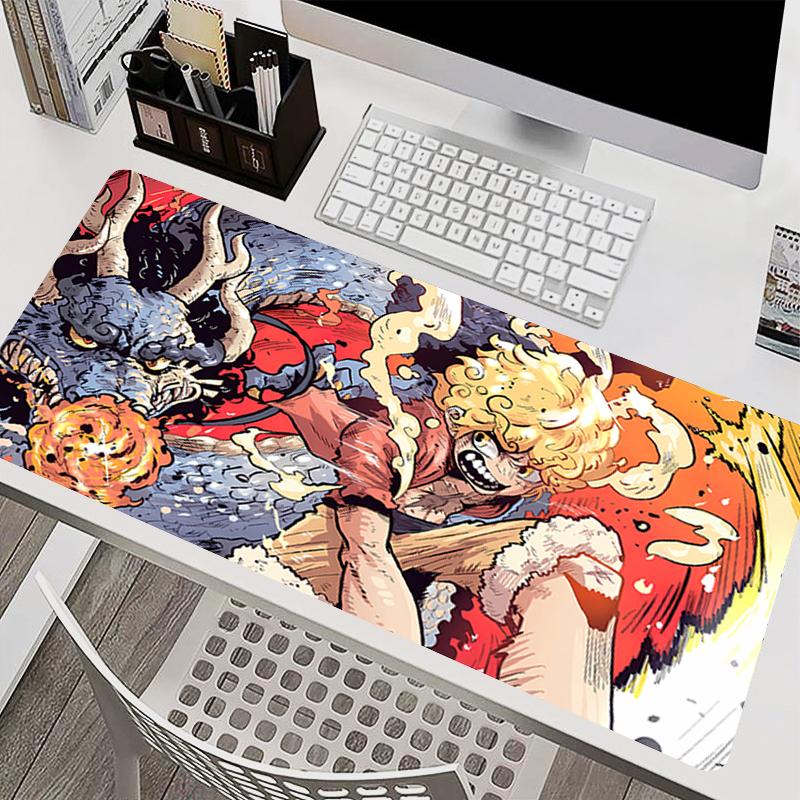 Large Mouse Pad OOne PPiece Luffy Notebook Desk Mat Gaming Keyboard Pad Designed Specifically Black And White Anime Mousepad