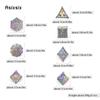 7 Pcs Colorful Fish Scale Metal Dice Solid Metal Polyhedral Dice Set Suitable for Role-Playing RPG  Board Game Card Game