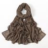 Autumn new solid color hot-selling Malay Indonesian cotton headscarf, monochrome wide-brimmed thin Modal breathable scarf
