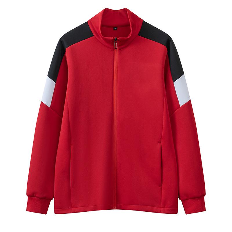 Unisex Autumn Academy Style Stand-up Collar Sportswear for Middle School