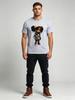 COTTON Unisex Grey TShirt Cool Hip Hop Dreadlock Girl Cartoon Print Short Sleeve ONeck Tees Street Fashion Character Grap