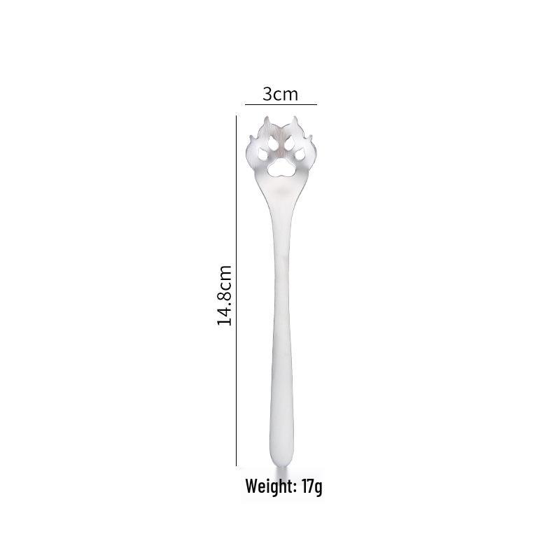 304 Stainless Steel Cat & Dog Paw Coffee Stirring Spoon - Creative Cartoon Gift Spoon