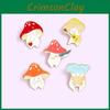 Cute Cartoon Mushroom Series Brooch For Men And Women With Stylish Geometric Design