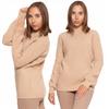 Classic Women's Sweater Made of Soft Knitwear with a Loose Cut MORAJ M Beige