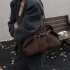 Suede Bag Women's New Autumn and Winter Retro Niche Design Fashion Single Shoulder Oblique Span Bag Commuter Tote Bag