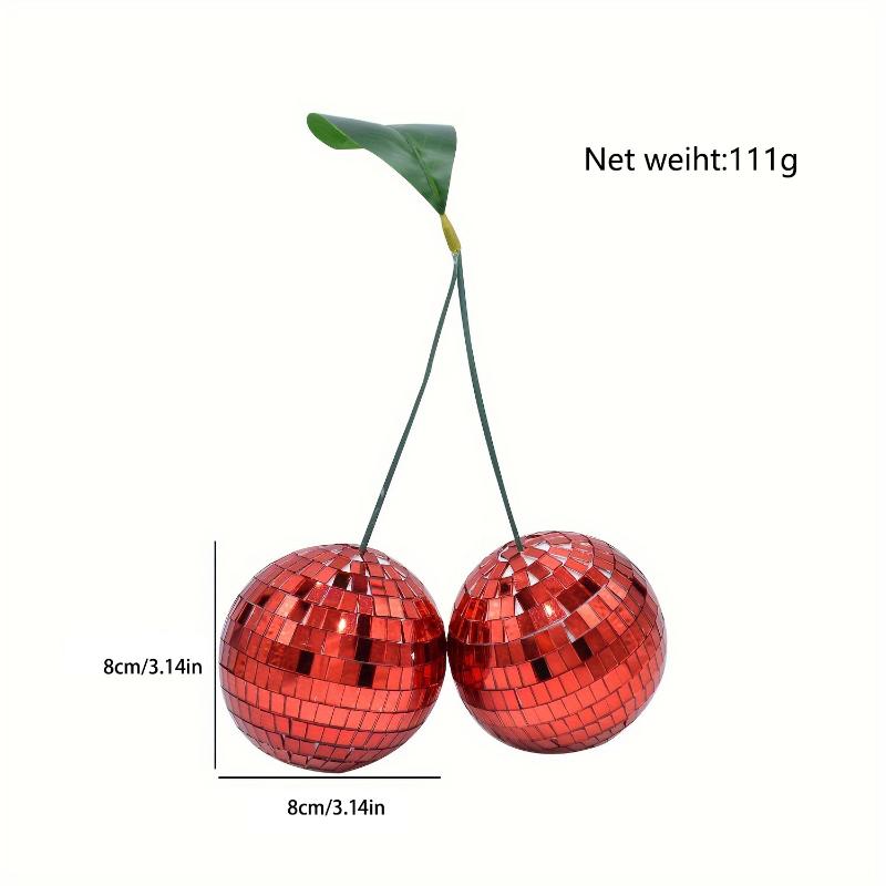 Dekorativní třešňové disco koule z zrcadlového skla, ručně vyráběné třpytivé koule pro atmosféru jevištní párty