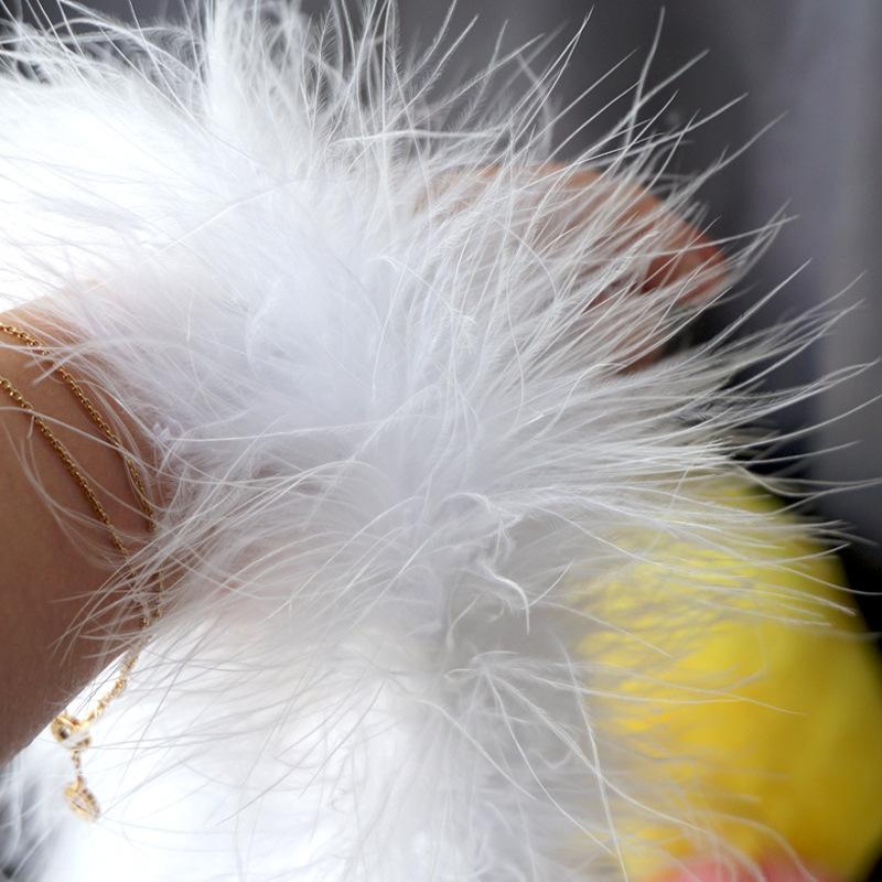 Diy Decorative Feather Strips Thickened Top Strips Wedding Christmas Festival Toys Crafts Stage Performance Feather 2 Meters