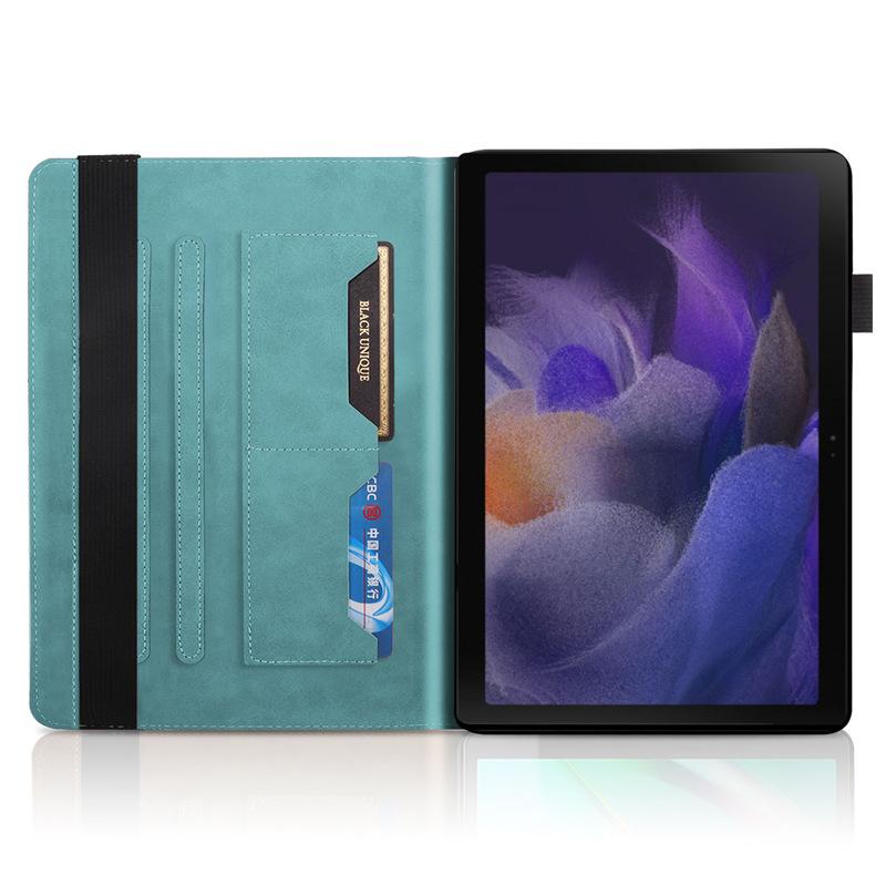 Kompatibel mit Samsung Galaxy Tab S10+ S9 FE+ A9+ 11-Zoll Hülle mit Kartensteckplatz Brieftaschenabdeckung Stoßfest PU-Leder