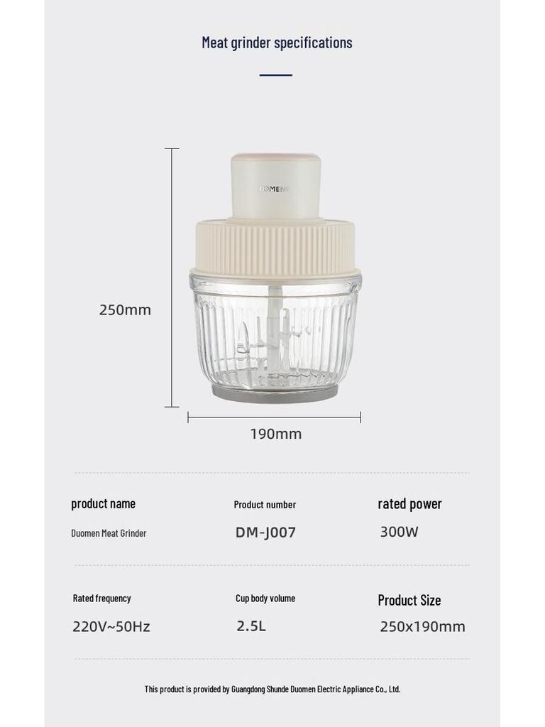 CROSS 110V Hochleistungs Elektrischer Fleischwolf & Hackfleischwolf aus Edelstahl mit Doppelgeschwindigkeit - Multifunktionaler Food Processor für den Heimgebrauch