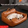 Four Seasons Universal Tear-Resistant Faux Leather Pet Nest - Warm, Breathable, Double-Sided, Washable, and Soft