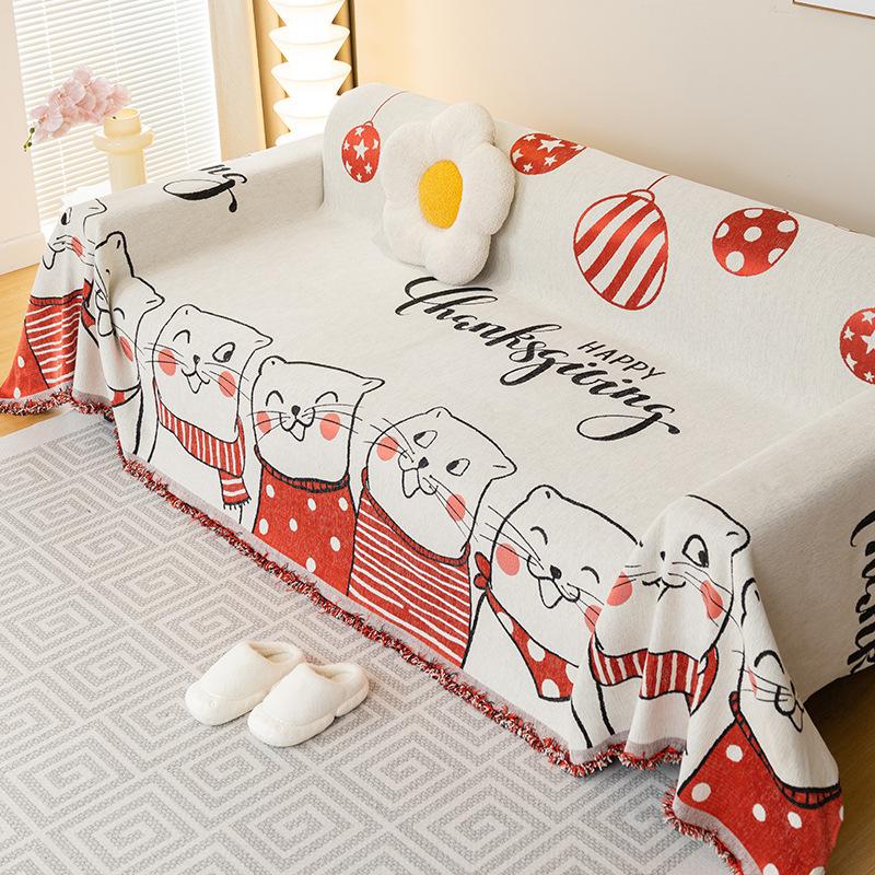 Chenille Anti-Scratching Sofa Towel Four Seasons Universal All-Inclusive Sofa Cover Dust Cover One-Piece Sofa Cover Cloth