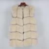 Women's 2023 Winter Fashion Real Fox Fur Slim Vest Jacket