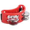 Elliptical Tambourine Percussion Jingle Fußglocke Cajon Box Trommel Zubehör GeschenkRot