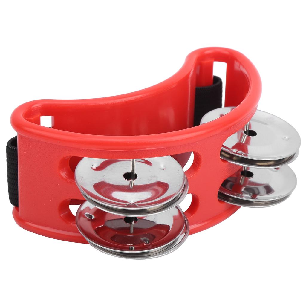 Elliptical Tambourine Percussion Jingle Fußglocke Cajon Box Trommel Zubehör GeschenkRot