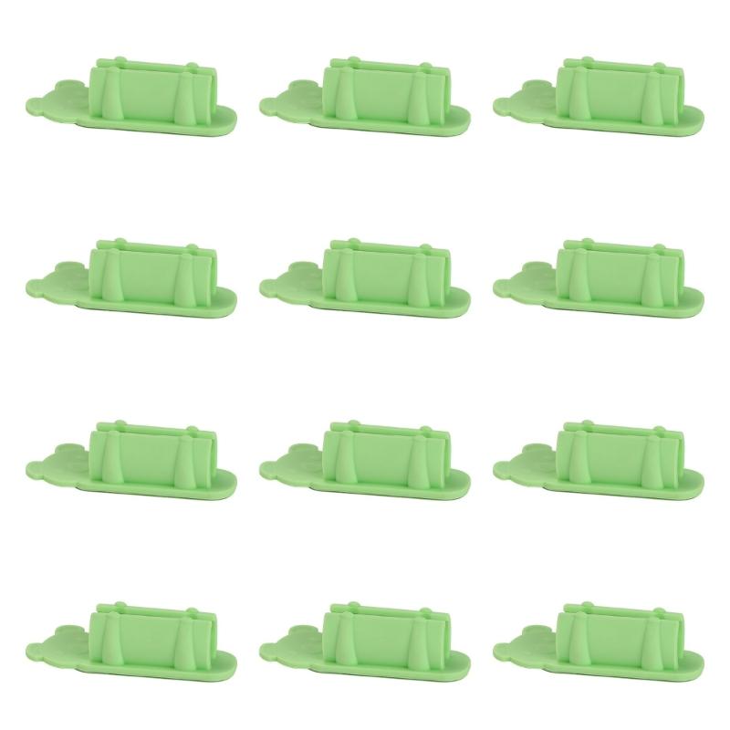 12Pcs Self Adhesive Pen Pencil Holder for Pen Pencil Marker Single Slot Pen Holder for Desk Wall Refrigerator Whiteboard