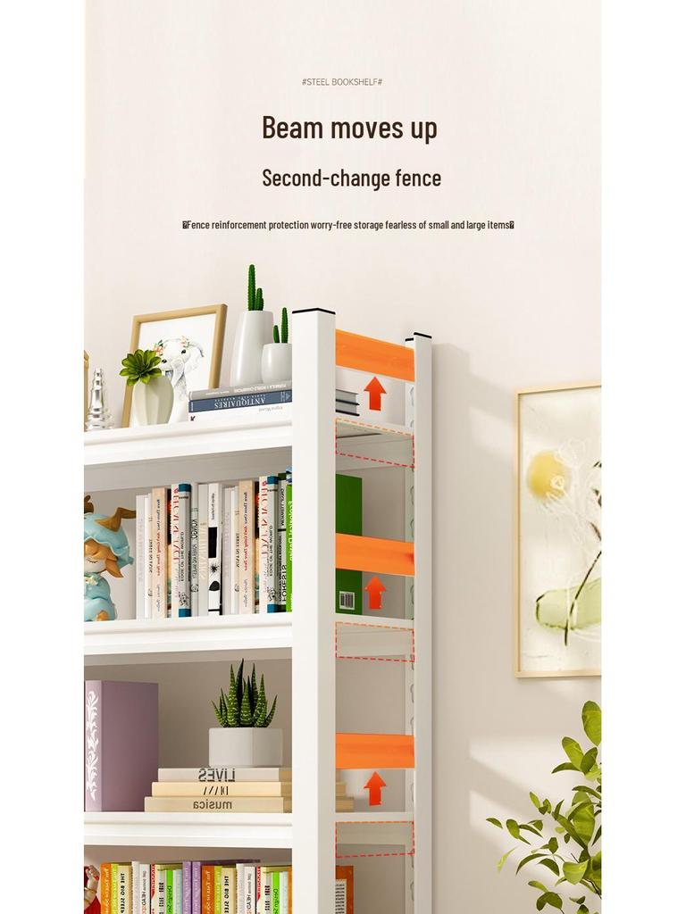 Children's Multi-Layer Steel Bookshelf & Toy Storage Shelf
