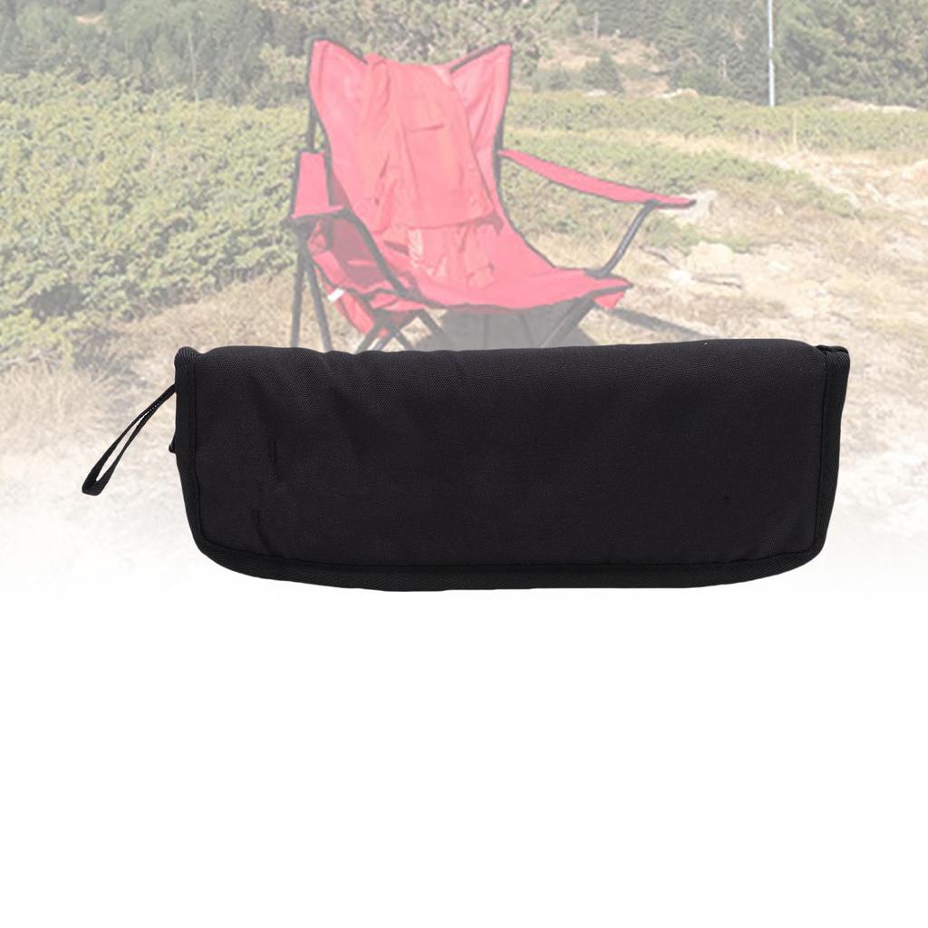 Taboret Kempingowy Lekki Rama ze Stopu Aluminium Składany Taboret Zintegrowany Przechowywanie na Podróże Piesze Wycieczki Wędkarstwo Plaża Czarny