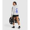 Gymshark Graphic Reaper Oversized Hoodie Light Grey Core Marl B2b7j Gbcn
